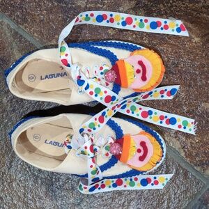Vintage Folk Art Homemade Clown Shoes